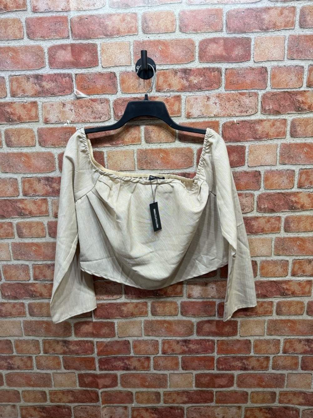 Vintage-Inspired Off-Shoulder flutter sleeve milkmaid renaissance croptop